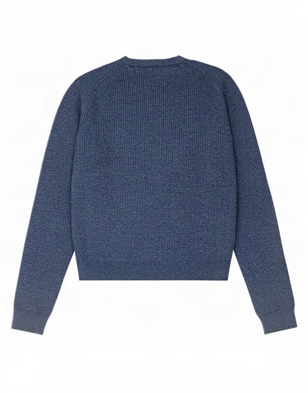 Marks & Spencer Pull col rond homme XL bleu moucheté polyamide