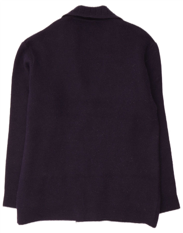 Settebello Pull Cardigan Homme Bleu Marine Moyen Laine