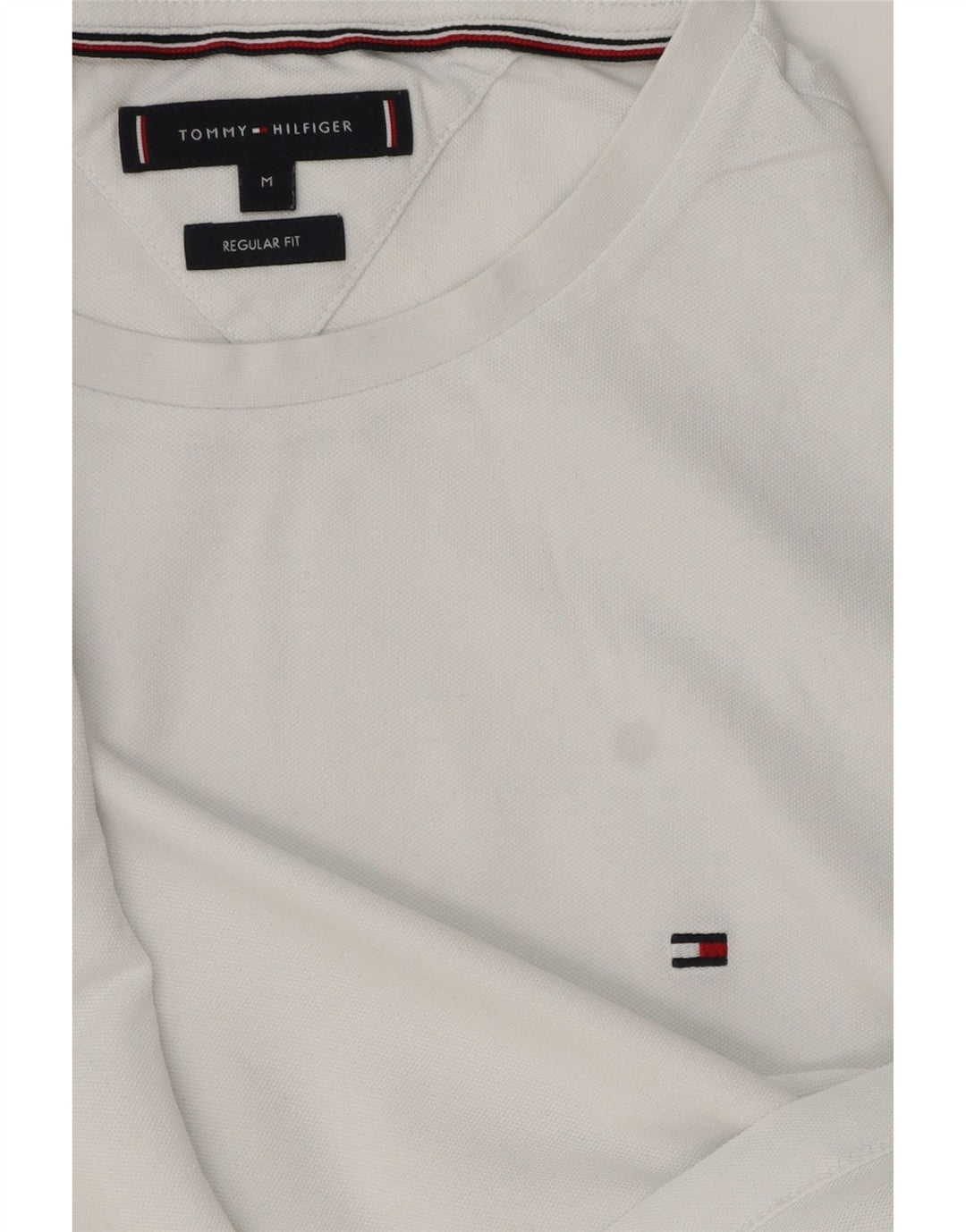 Tommy Hilfiger T-Shirt Regular Fit Homme Rayé Blanc Moyen