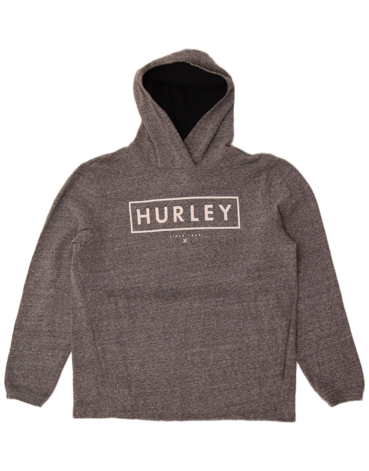 Hurley Pull à capuche graphique pour homme en coton gris moyen
