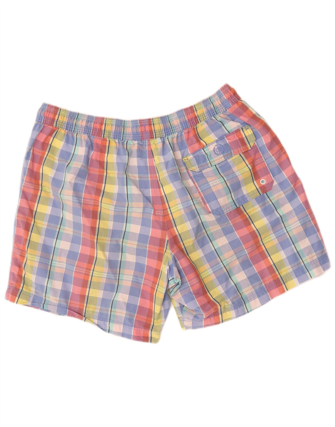 Marks & Spencer Short de bain XL en coton à carreaux multicolore pour homme