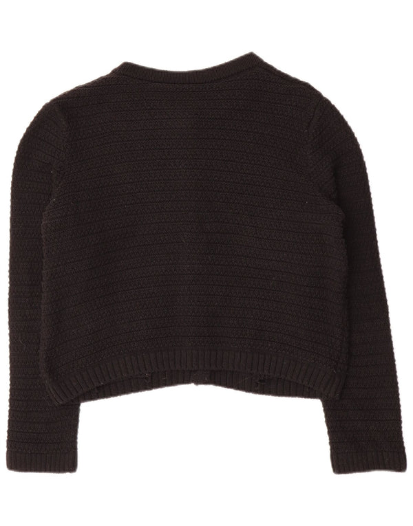 MARKS & SPENCER Cardigan court surdimensionné pour femme UK 10 Petit Noir