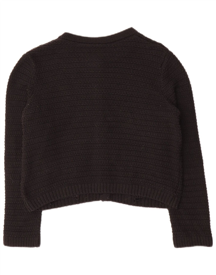 MARKS & SPENCER Cardigan court surdimensionné pour femme UK 10 Petit Noir