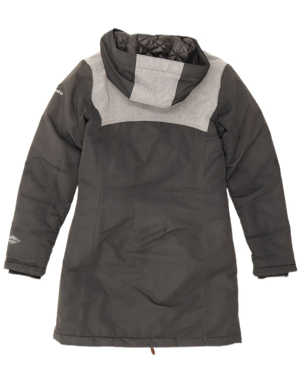 Columbia Manteau matelassé surdimensionné à capuche pour femme UK 6 XS Gris Colorblock