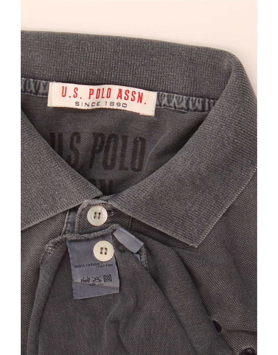 U.S. Polo Assn. Polo Homme Coton Gris Moyen