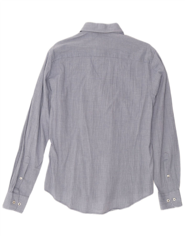 Armani Jeans Chemise sur mesure pour homme Bleu moyen à fines rayures