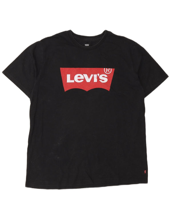 Levi's T-Shirt Graphique Top XL Homme Noir Coton