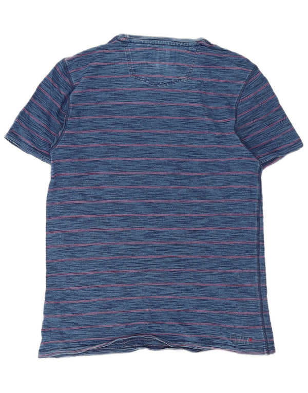 Fat Face T-Shirt Homme Haut Bleu Marine à Fines Rayures en Coton