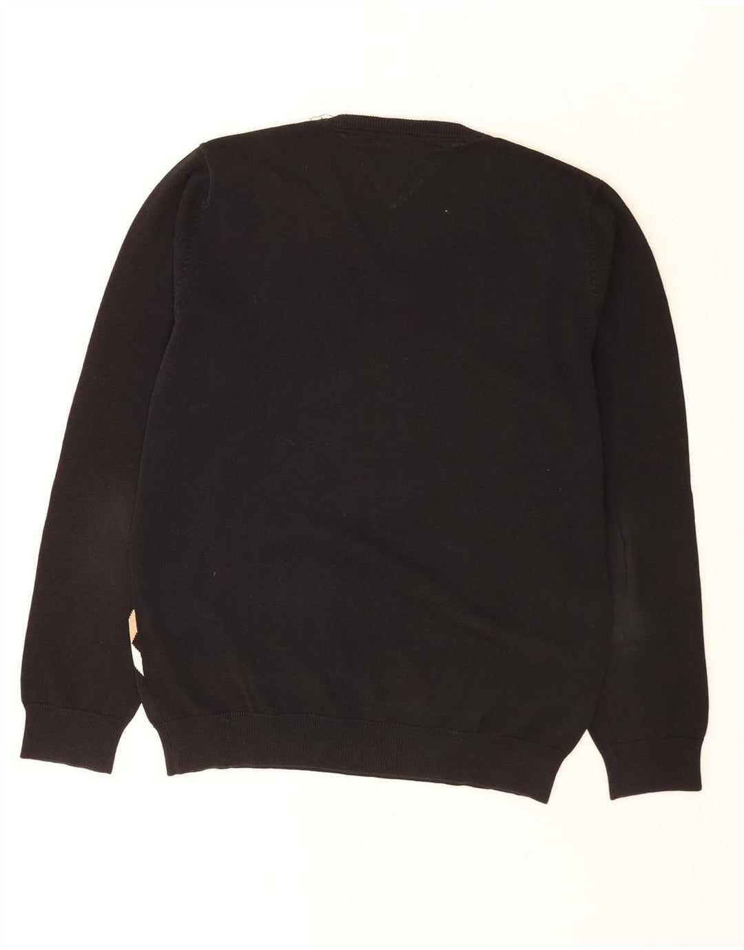 Tommy Hilfiger Pull col V Homme Noir Moyen Argyle/Diamant