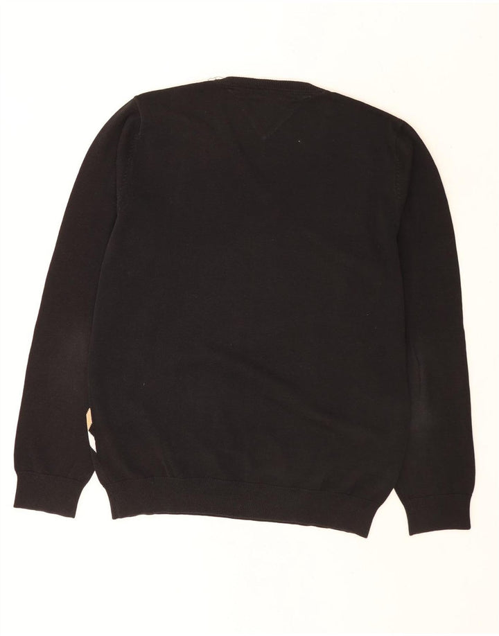 Tommy Hilfiger Pull col V Homme Noir Moyen Argyle/Diamant