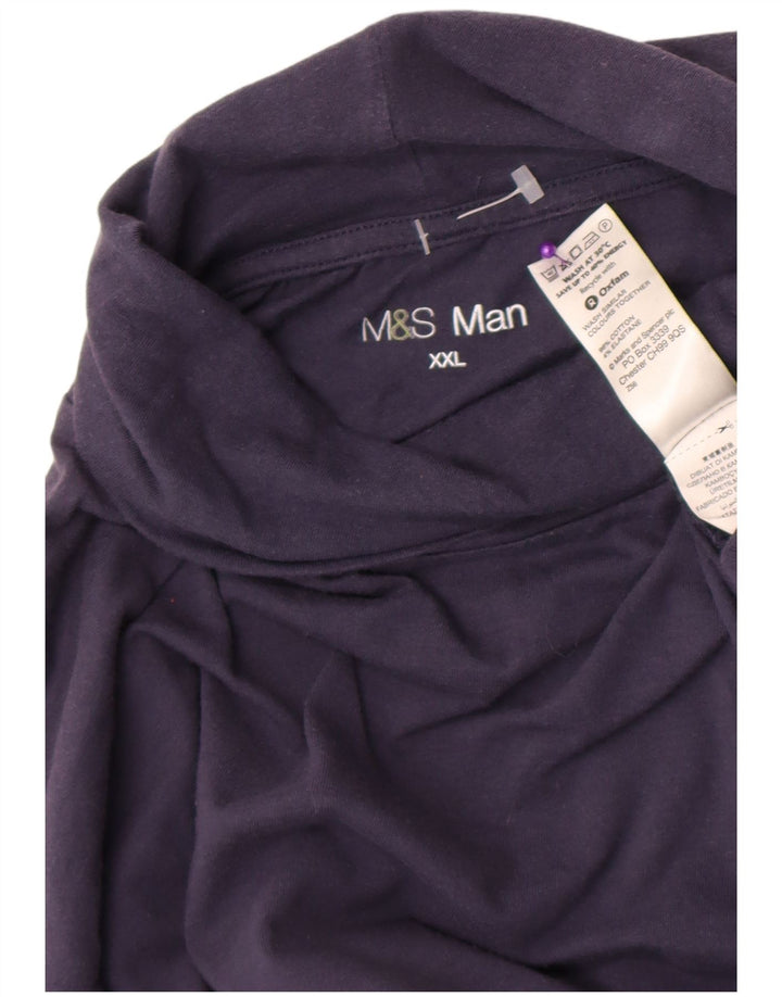 Marks & Spencer Haut à manches longues pour homme en coton bleu marine 2XL