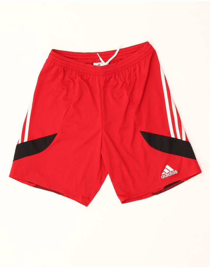 ADIDAS Short de sport Climalite pour hommes, petit, rouge, polyester color block