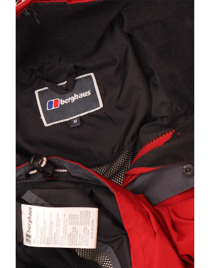 Berghaus Veste de pluie à capuche pour homme UK 38 Rouge moyen Polyester