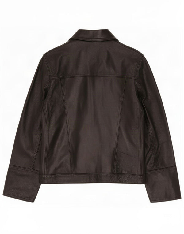 Max Veste en cuir pour femme UK 10 Small Noir