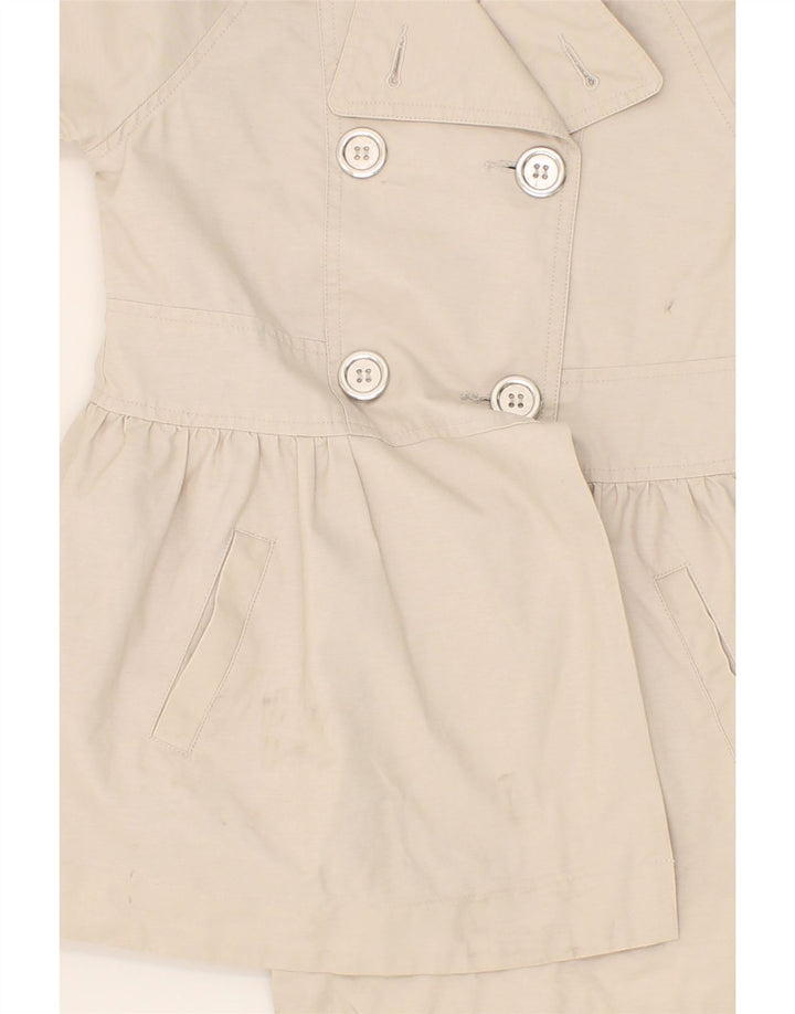 BENETTON Girls Trench Coat 7-8 Years Medium  Beige Cotton Vintage Benetton and Second-Hand Benetton from Messina Hembry 