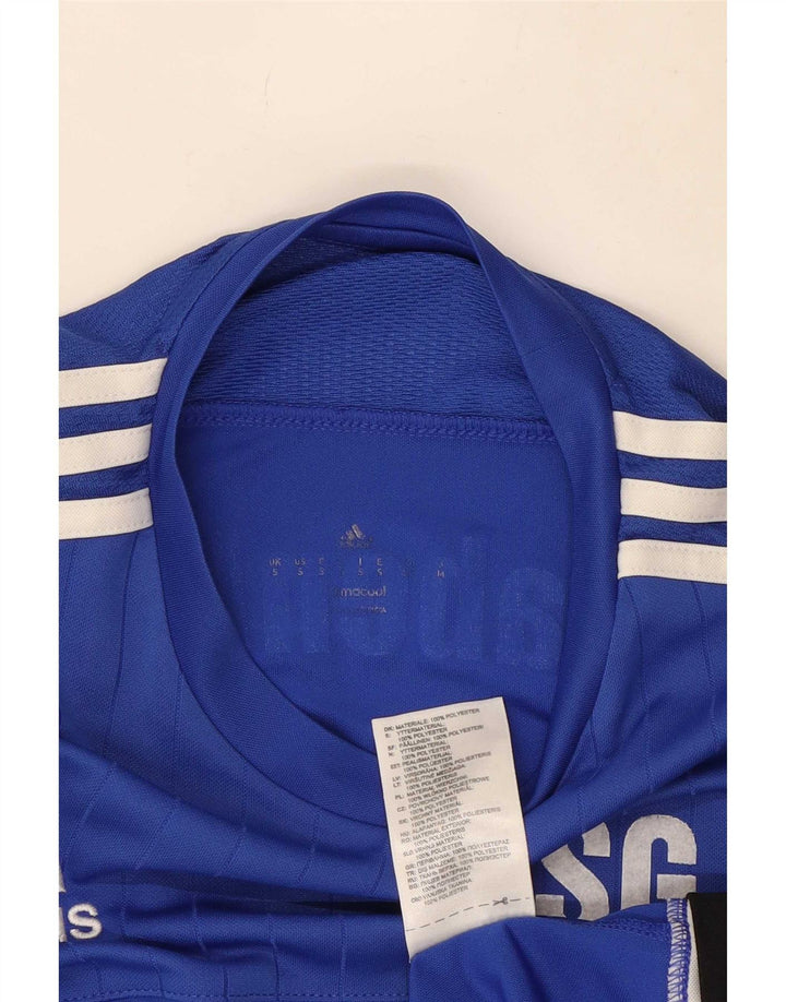 Adidas Hommes Climacool Graphic T-Shirt Top Petit Bleu Colorblock Polyester