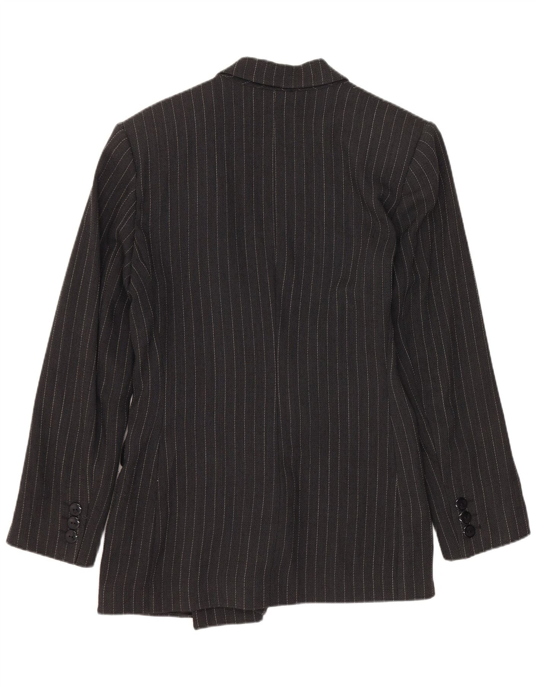 Andrea's Veste blazer croisée pour femme IT 44 à fines rayures noires moyennes