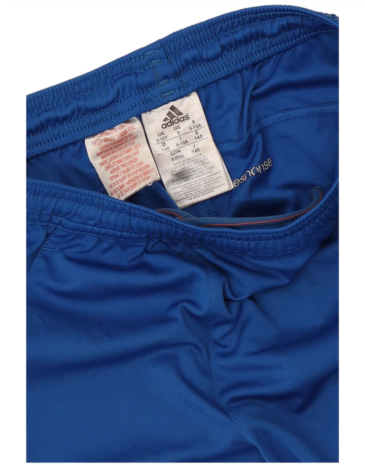 Short de sport Adidas Garçon Climalite 9-10 ans Bleu Polyester
