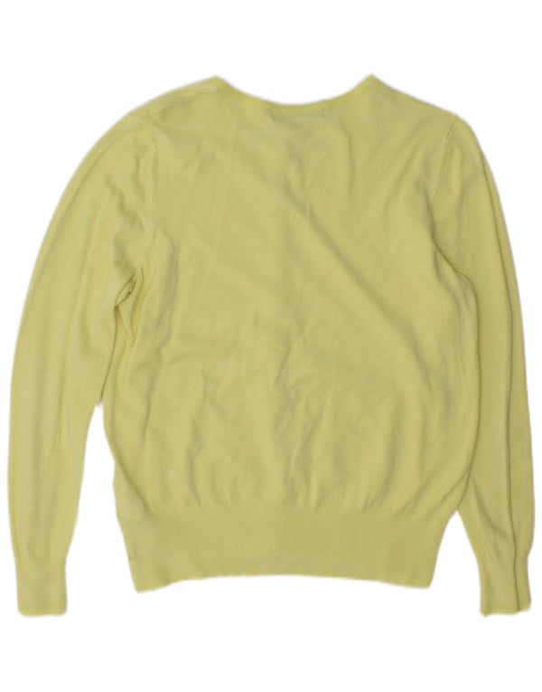 Marks & Spencer Pull Cardigan pour Femme UK 14 Grande Viscose Jaune