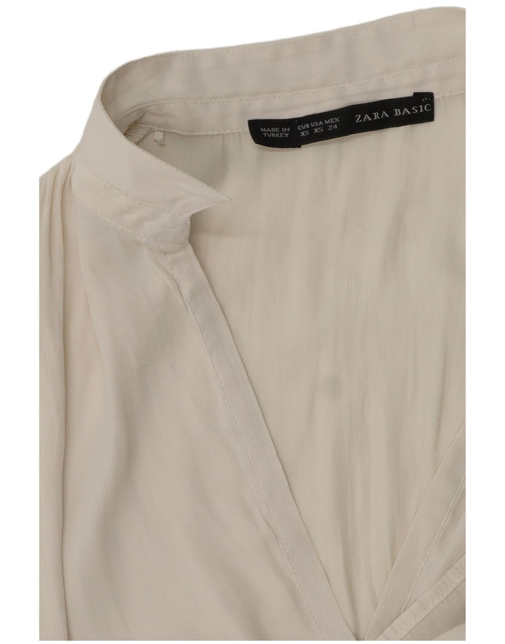 ZARA Polo Femme UK 6 XS Blanc