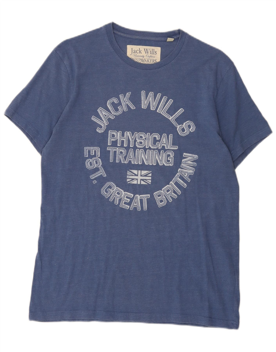 Jack Wills T-Shirt Graphique Homme Bleu Moyen Coton