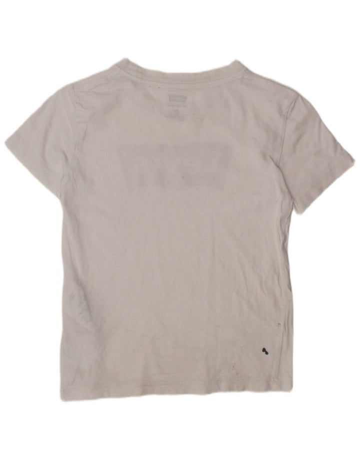 LEVI'S T-Shirt Graphique Fille 5-6 ans Blanc Coton