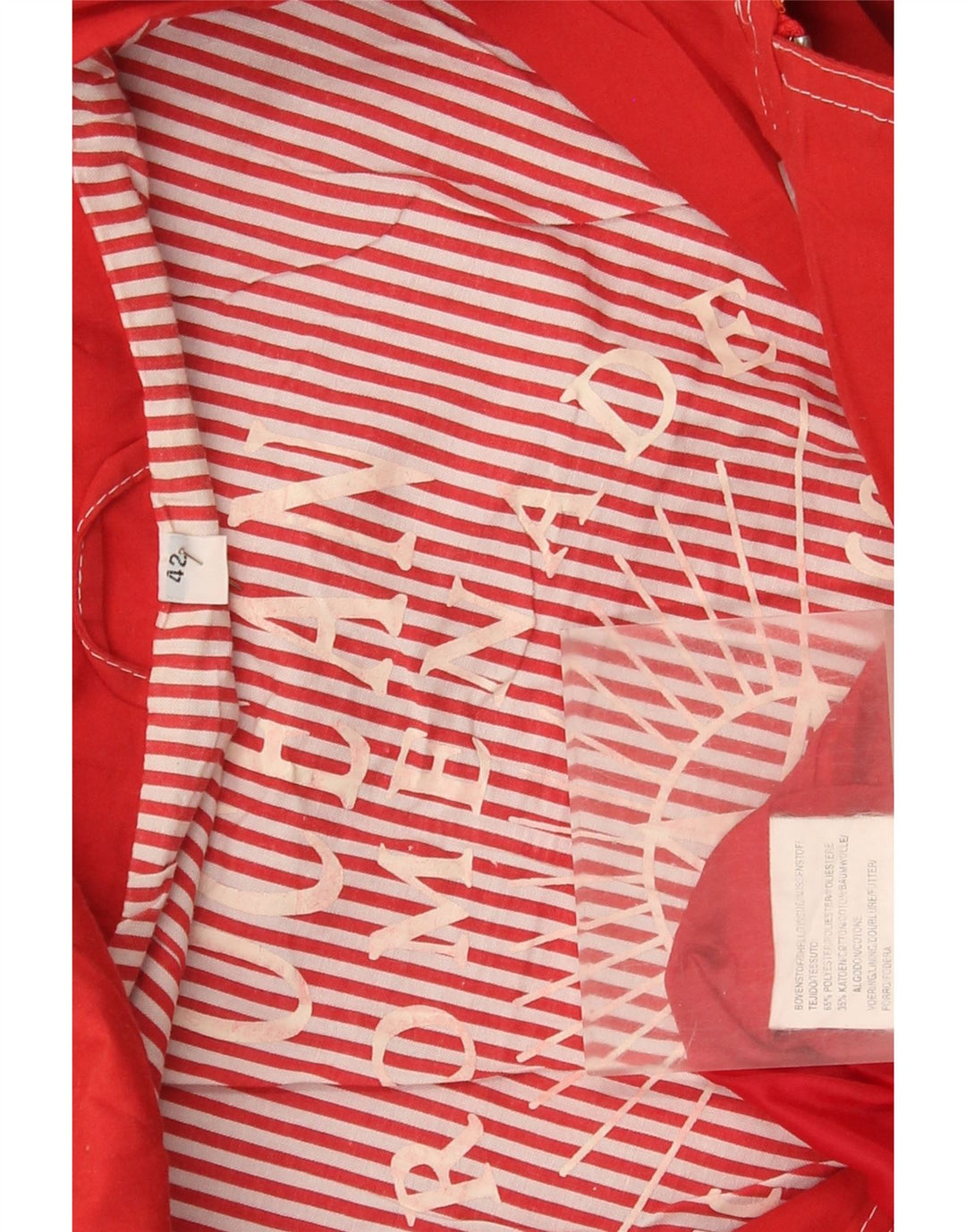 vintage Womens Yachting Veste utilitaire surdimensionnée EU 42 Grand Rayé Rouge