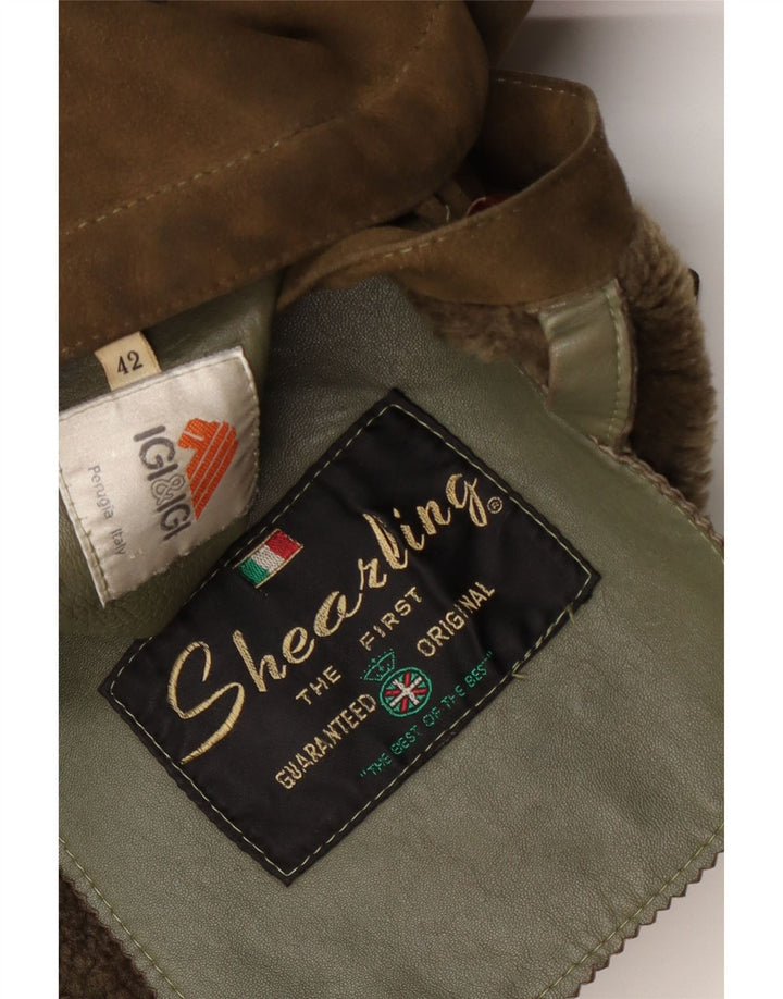 Igi & Femme Manteau En Shearling IT 42 Kaki Moyen