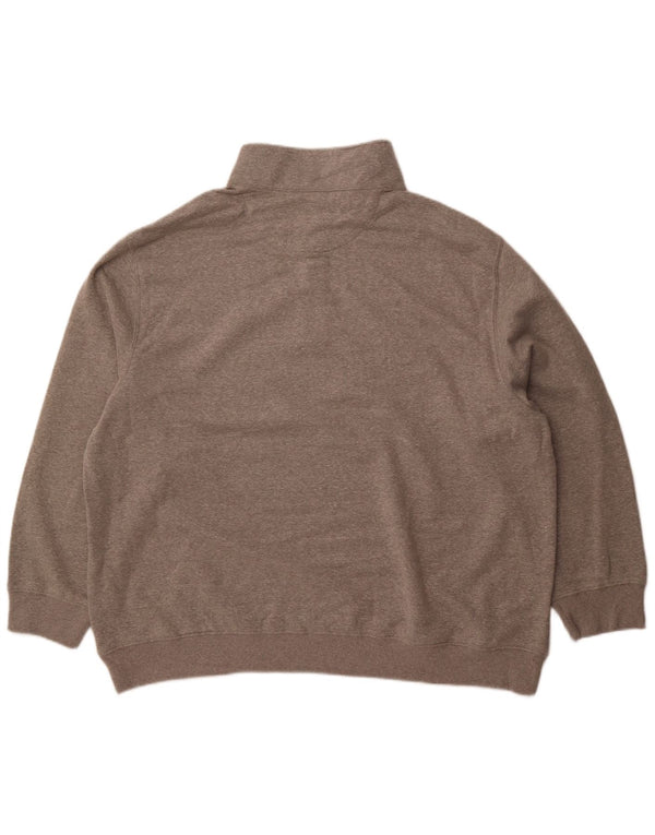 IZOD Sweat-shirt col zippé pour homme 2XL Gris Coton