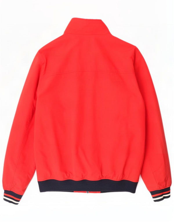Tommy Hilfiger Veste Bomber Homme UK 40 Large Rouge Colorblock Polyamide
