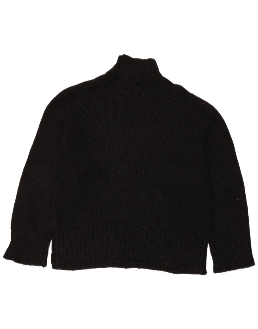 Zara Pull surdimensionné à col roulé pour femme UK 16 Large Noir