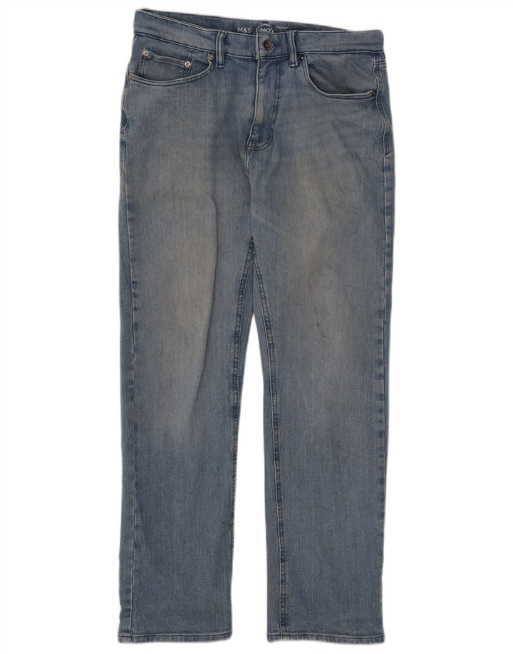 Marks & Spencer Jean droit homme W32 L29 bleu coton