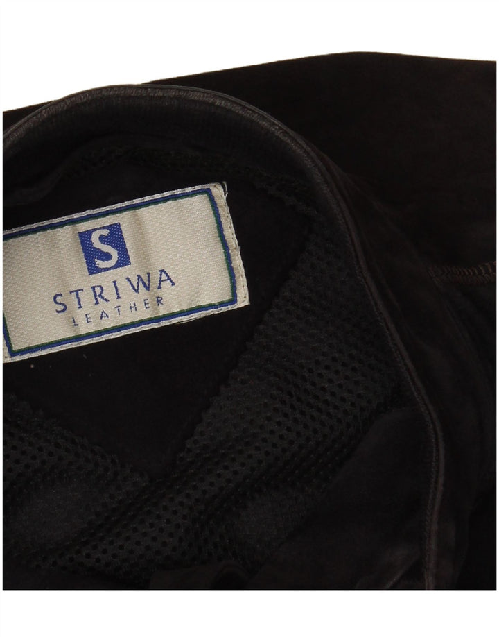 STRIWA Gilet en daim pour homme UK 38 Cuir bleu marine moyen