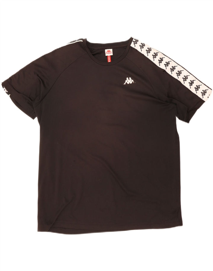 Kappa T-shirt graphique pour homme 2XL en polyester color block noir