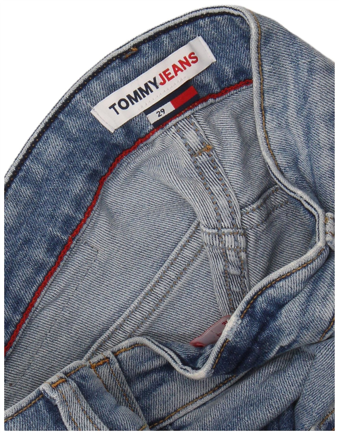 TOMMY HILFIGER Short en jean vieilli pour homme W29 Petit Bleu