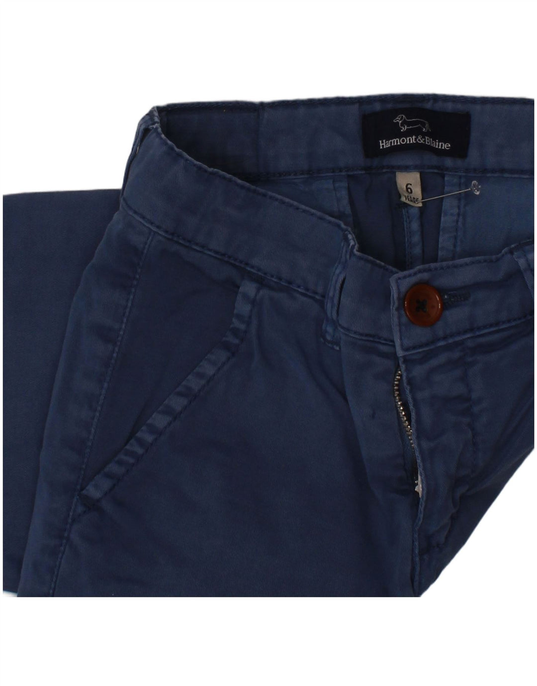 HARMONT & BLAINE Pantalon Chino Droit Garçon 5-6 Ans W22 L20 Bleu