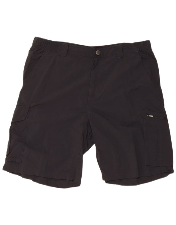 COLUMBIA Short cargo Omni-Shade W36 pour homme en nylon noir Taille L