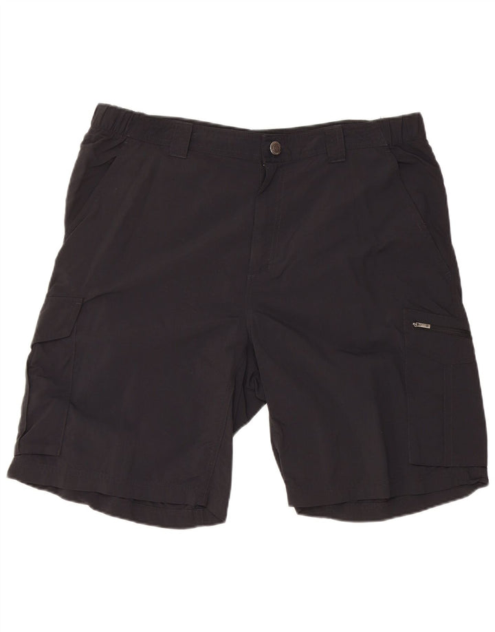 COLUMBIA Short cargo Omni-Shade W36 pour homme en nylon noir Taille L
