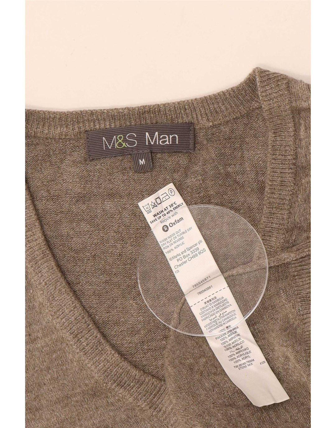 Marks & Spencer Débardeur pour homme en acrylique gris moyen