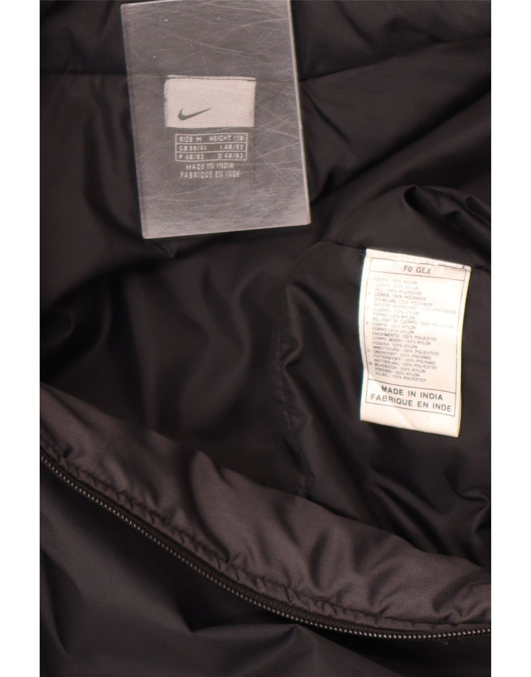 Nike Veste coupe-vent en nylon noir moyen pour homme
