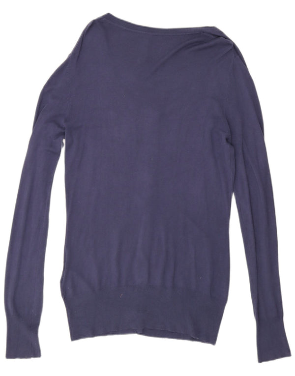 Guess Cardigan Femme Pull UK 16 Large Bleu Marine Viscose