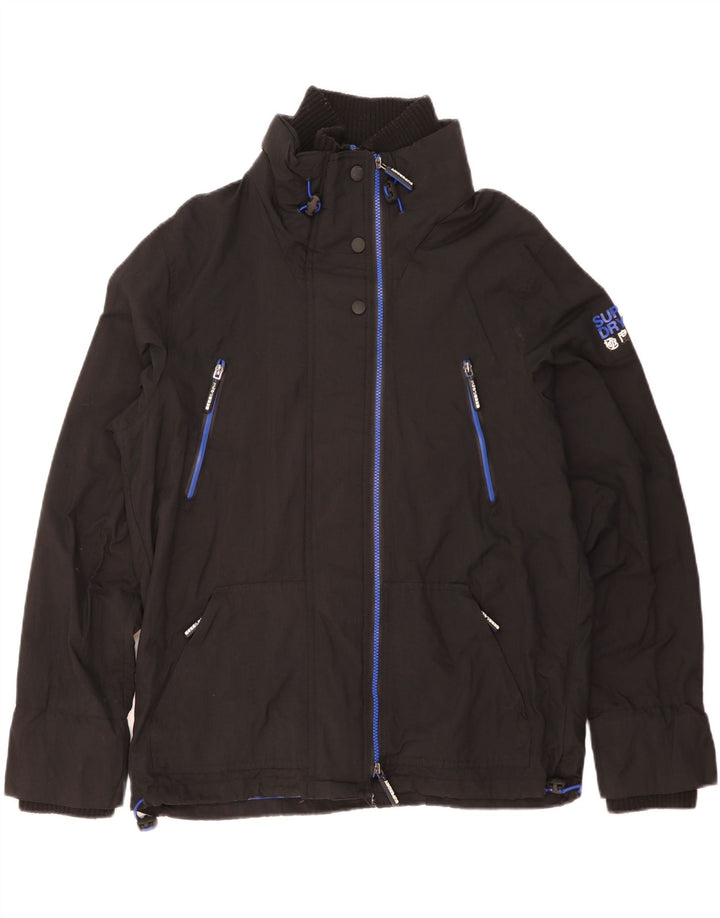 SUPERDRY Veste de pluie graphique The Wind Attacker pour hommes UK 44 2XL Nylon noir