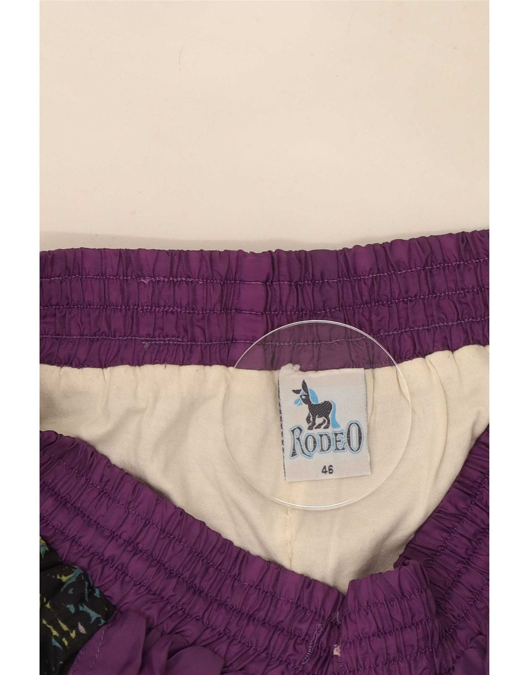 Rodeo Pantalon de Survêtement Homme EU 46 Petit Violet Géométrique Nylon