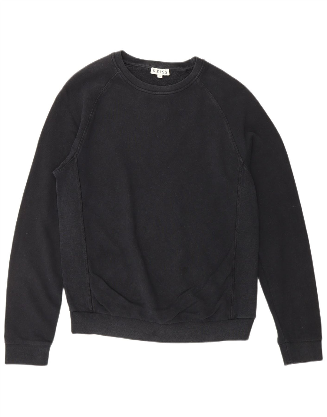 REISS Sweat-shirt pour femme UK 14 Bleu marine moyen Coton