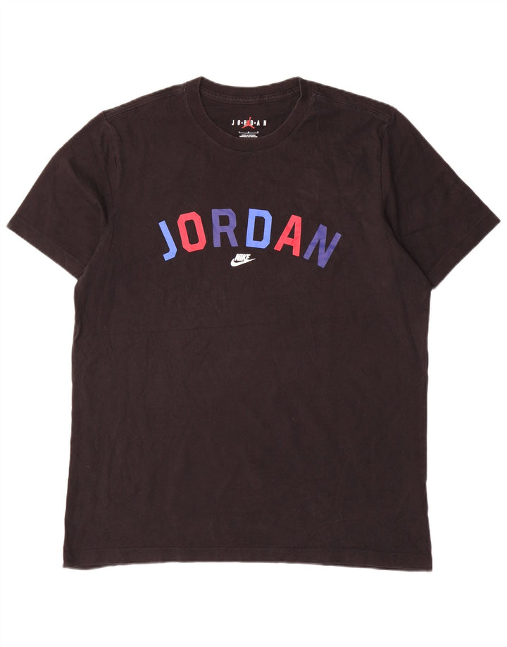 Jordan T-shirt graphique pour homme en coton noir Taille L