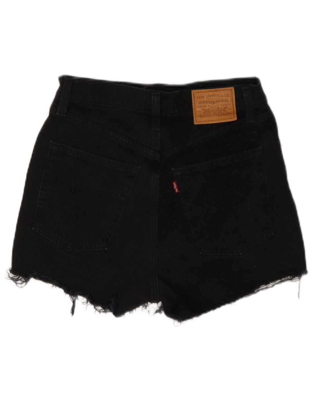 Levi's Short en Jean Déchiré W27 Femme Petit Noir Coton