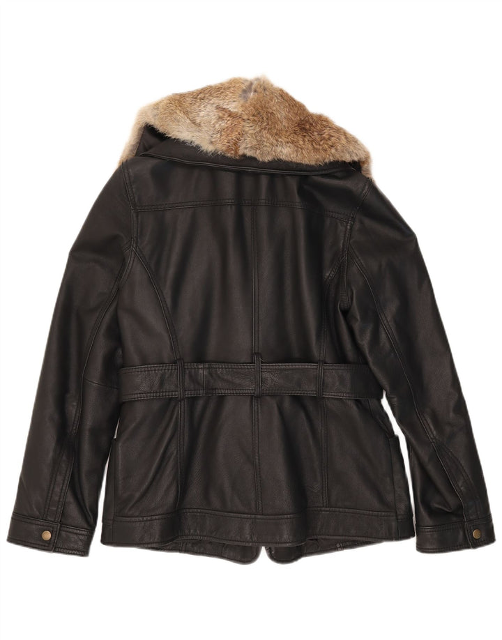 Conbipel Veste en Cuir Femme IT 46 Grand Cuir Noir