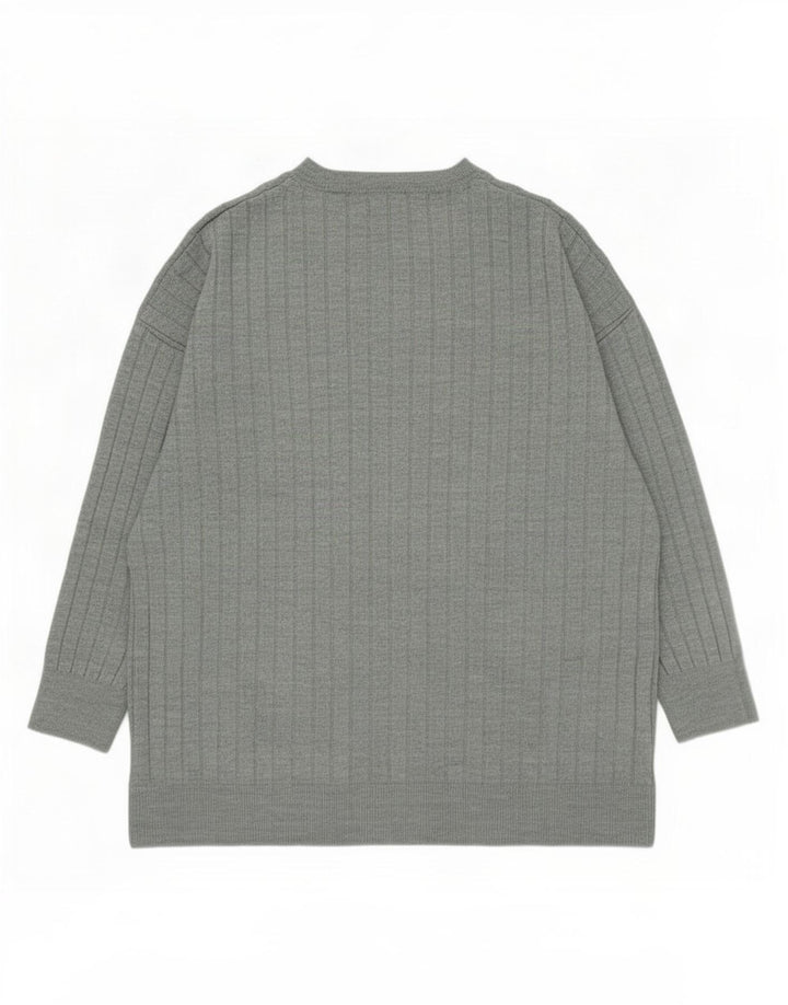 Zara Pull Col Rond Homme Vert Moyen Acrylique