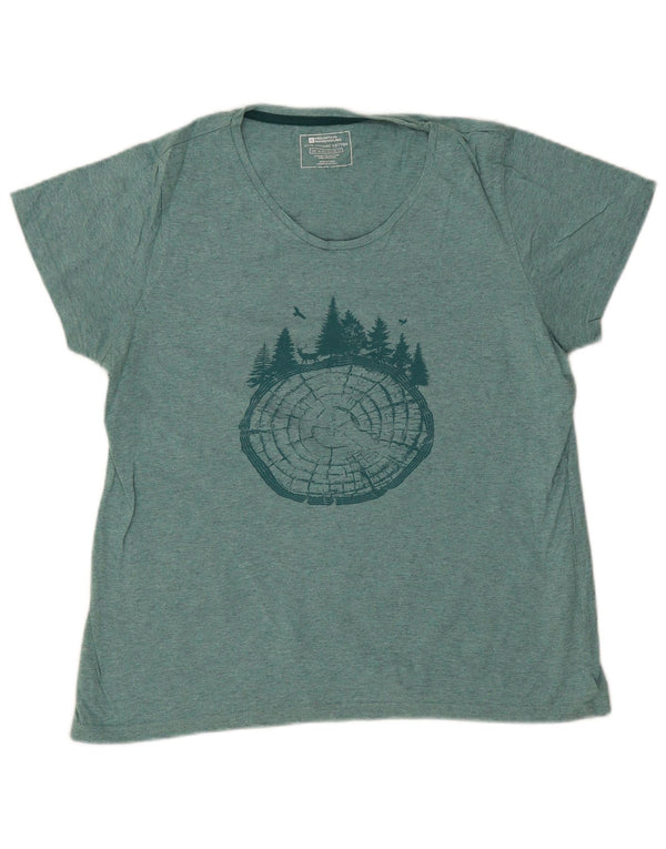 Mountain Warehouse T-shirt graphique pour femme UK 16 Large Vert