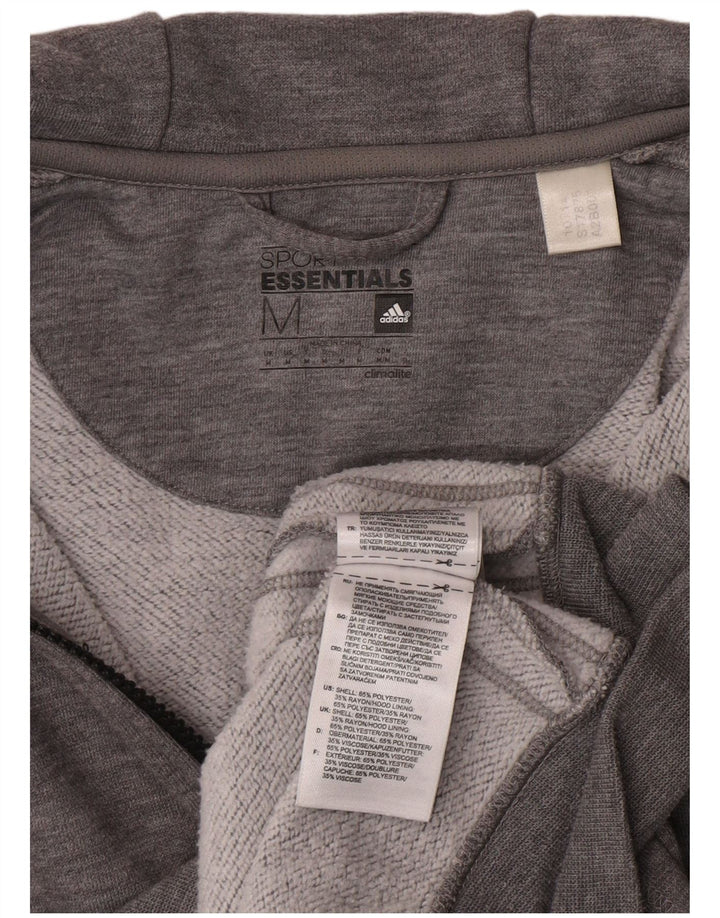 Adidas Pull à capuche zippé Climalite pour homme Gris moyen Polyester